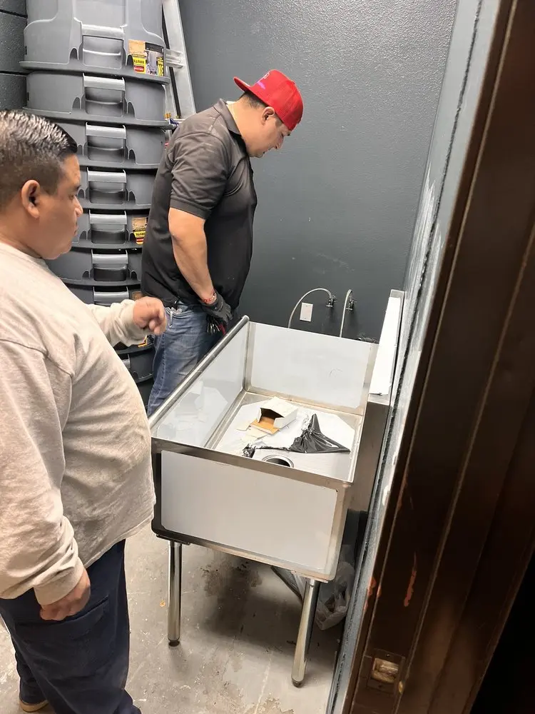 Commercial plumbing and sink installation in Scandia